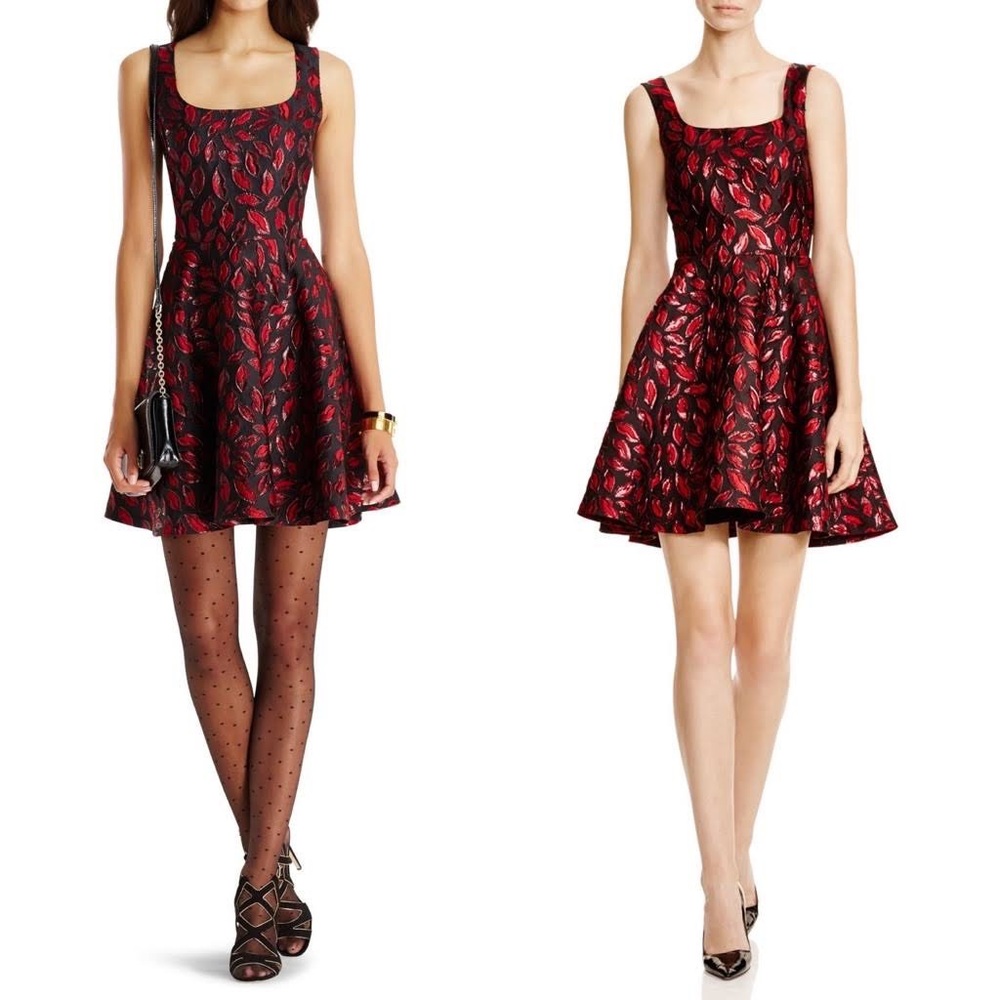 Diane Von Furstenberg Fit and Flare Jacquard Dress Size 8 - Picture 2 of 9